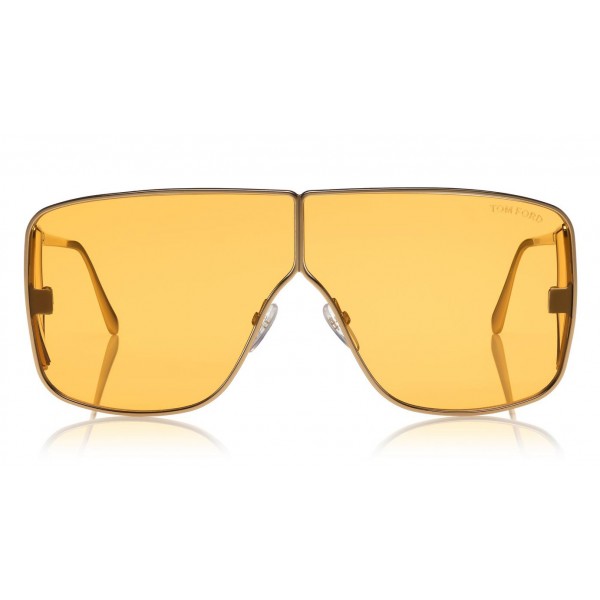 Tom Ford - Spector Sunglasses - Oversize Rectangular Acetate Sunglasses - FT0708 - Gold - Tom Ford Eyewear