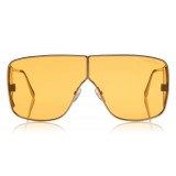 Tom Ford - Spector Sunglasses - Occhiali da Sole in Acetato Oversize Rettangolari - FT0708 - Oro - Tom Ford Eyewear