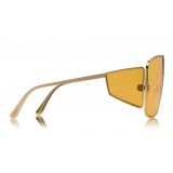 Tom Ford - Spector Sunglasses - Oversize Rectangular Acetate Sunglasses - FT0708 - Gold - Tom Ford Eyewear