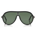 Tom Ford - Montgomery Sunglasses - Occhiali da Sole Pilot in Acetato - FT0647 - Nero - Tom Ford Eyewear