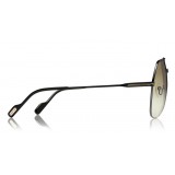 Tom Ford - Wilder Sunglasses - Occhiali da Sole Pilot in Acetato - FT0644 - Nero Grigio - Tom Ford Eyewear