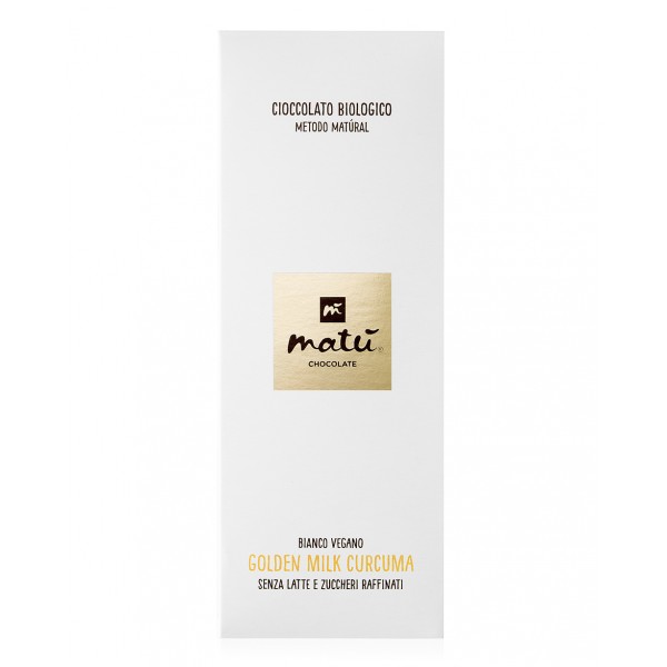 Matù Chocolate - Golden Milk Curcuma - Tavoletta di Cioccolato Biologico Vegano Bianco alla Curcuma