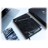 Mikol Marmi - Marquina Black Marble Notebook - Real Marble - Desk Supplies - Mikol Marmi Collection