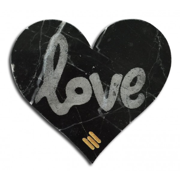 Mikol Marmi - Adesivo True Love in Marmo Nero Marquina - Vero Marmo - Desk Supplies - Mikol Marmi Collection