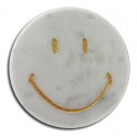 Mikol Marmi - White Carrara Marble Smile Sticker - Real Marble - Desk Supplies - Mikol Marmi Collection