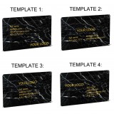 Mikol Marmi - Marquina Black Marble Business Cards - Real Marble - Desk Supplies - Mikol Marmi Collection