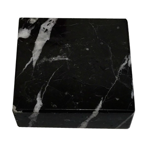 Mikol Marmi - Marquina Black Marble Wall Magnet - Real Marble - Desk Supplies - Mikol Marmi Collection