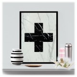 Mikol Marmi - Real Marble Cross Art Piece - Large - Real Marble - Mikol Marmi Collection