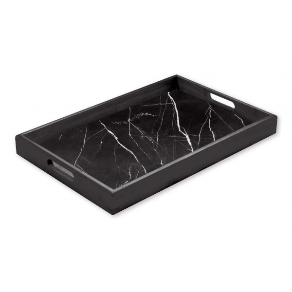 Mikol Marmi - Marquina Black Marble Trays - Small - Real Marble - Living - Mikol Marmi Collection