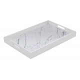 Mikol Marmi - White Carrara Marble Trays - Large - Real Marble - Living - Mikol Marmi Collection