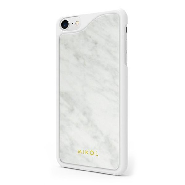 Mikol Marmi - Carrara White Marble iPhone Case - iPhone 8 Plus / 7 Plus - Real Marble Cover - Apple - Mikol Collection