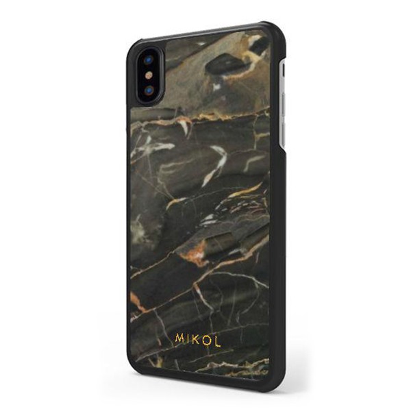 Mikol Marmi - Black Gold Marble iPhone Case - iPhone 8 Plus / 7 Plus - Real Marble Cover - Apple - Mikol Marmi Collection