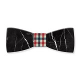 Mikol Marmi - Black Marquina Gemstone Marble Bow Tie - Papillon - Real Marble - Mikol Marmi Collection
