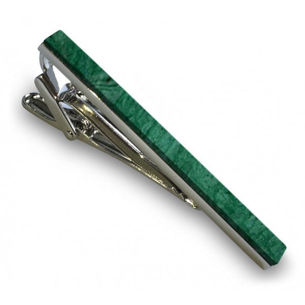 Mikol Marmi - Emerald Green Gemstone Marble Tie Bar - Real Marble - Mikol Marmi Collection