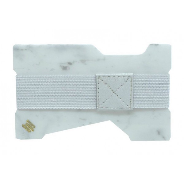 Mikol Marmi - White Carrara Gemstone Marble Minimalist Wallet - Credit Cards Holder - Real Marble - Mikol Marmi Collection