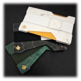 Mikol Marmi - Black Marquina Gemstone Marble Minimalist Wallet - Credit Cards Holder - Real Marble - Mikol Marmi Collection
