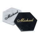Mikol Marmi - Personalized Coasters in White Carrara Marble - Real Marble - Living - Mikol Marmi Collection