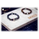 Mikol Marmi - Aquamarine Gemstone Marble Beaded Bracialet - Real Marble - Mikol Marmi Collection