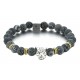Mikol Marmi - Weathered Gemstone Marble Beaded Bracialet - Real Marble - Mikol Marmi Collection