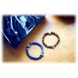 Mikol Marmi - Laguna Blue Gemstone Marble Beaded Bracialet - Real Marble - Mikol Marmi Collection