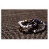 Mikol Marmi - Braccialetto di Perle in Marmo Occhio di Tigre - Vero Marmo - Mikol Marmi Collection