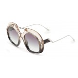 Fendi - Tropical Shine - Crystal & Black Aviator Oversize Sunglasses - Sunglasses - Fendi Eyewear