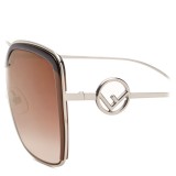 Fendi - F is Fendi - Gold Square Oversize Sunglasses - Sunglasses - Fendi Eyewear