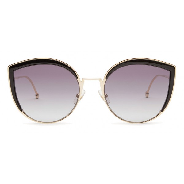 Fendi - F is Fendi - Gold Cat Eye Oversize Sunglasses - Sunglasses - Fendi Eyewear