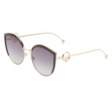 Fendi - F is Fendi - Gold Cat Eye Oversize Sunglasses - Sunglasses - Fendi Eyewear