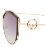 Fendi - F is Fendi - Gold Cat Eye Oversize Sunglasses - Sunglasses - Fendi Eyewear