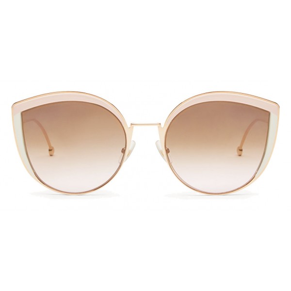 Fendi - F is Fendi - Copper Cat Eye Oversize Sunglasses - Sunglasses - Fendi Eyewear