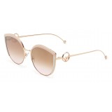 Fendi - F is Fendi - Copper Cat Eye Oversize Sunglasses - Sunglasses - Fendi Eyewear