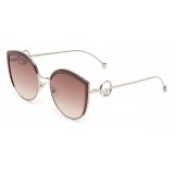 Fendi - F is Fendi - Copper Cat Eye Oversize Sunglasses - Sunglasses - Fendi Eyewear