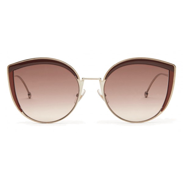 Fendi - F is Fendi - Copper Cat Eye Oversize Sunglasses - Sunglasses - Fendi Eyewear