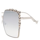 Fendi - Can Eye - Silver Square Oversize Sunglasses - Sunglasses - Fendi Eyewear