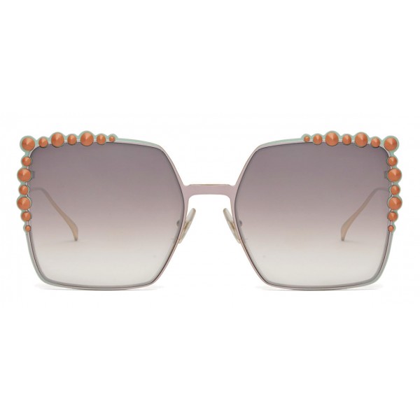 Fendi - Can Eye - SS 2017 Bicolor Light Square Oversize Sunglasses - Sunglasses - Fendi Eyewear