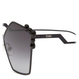 Fendi - Can Eye - Black Pentagonal Oversize Sunglasses - Sunglasses - Fendi Eyewear