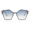 Fendi - Can Eye - Occhiali da Sole Pentagonale Oversize Blu - Occhiali da Sole - Fendi Eyewear