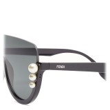 Fendi - Ribbons and Pearls - Black Mask Oversize Sunglasses - Sunglasses - Fendi Eyewear