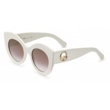 Fendi - F is Fendi - White and Brown Cat Eye Sunglasses - Sunglasses - Fendi Eyewear