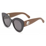 Fendi - F is Fendi - Black and Brown Cat Eye Sunglasses - Sunglasses - Fendi Eyewear