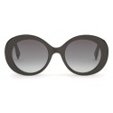 Fendi - Peeakaboo - Black Round Sunglasses - Sunglasses - Fendi Eyewear