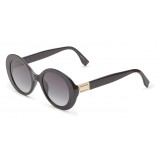 Fendi - Peeakaboo - Black Round Sunglasses - Sunglasses - Fendi Eyewear