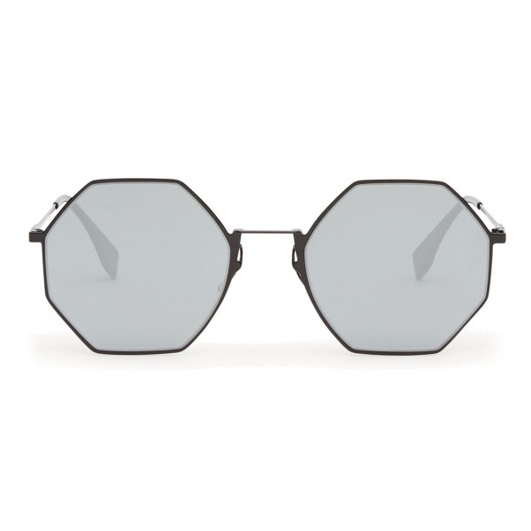 Fendi - Eyeline - Black Octagonal Sunglasses - Sunglasses - Fendi Eyewear