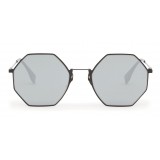 Fendi - Eyeline - Occhiali da Sole a Ottagonali Neri - Occhiali da Sole - Fendi Eyewear