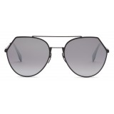 Fendi - Eyeline - Black Rounded Sunglasses - Sunglasses - Fendi Eyewear