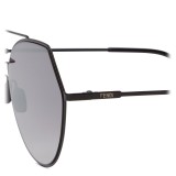 Fendi - Eyeline - Black Rounded Sunglasses - Sunglasses - Fendi Eyewear