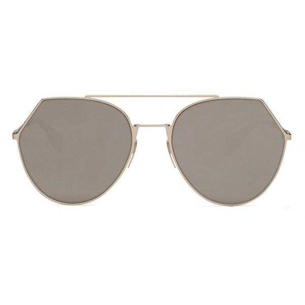 Fendi - Eyeline - Soft Gold Rounded Sunglasses - Sunglasses - Fendi Eyewear