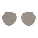 Fendi - Eyeline - Soft Gold Rounded Sunglasses - Sunglasses - Fendi Eyewear