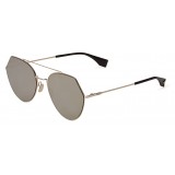 Fendi - Eyeline - Occhiali da Sole a Rotondi Oro Soft - Occhiali da Sole - Fendi Eyewear